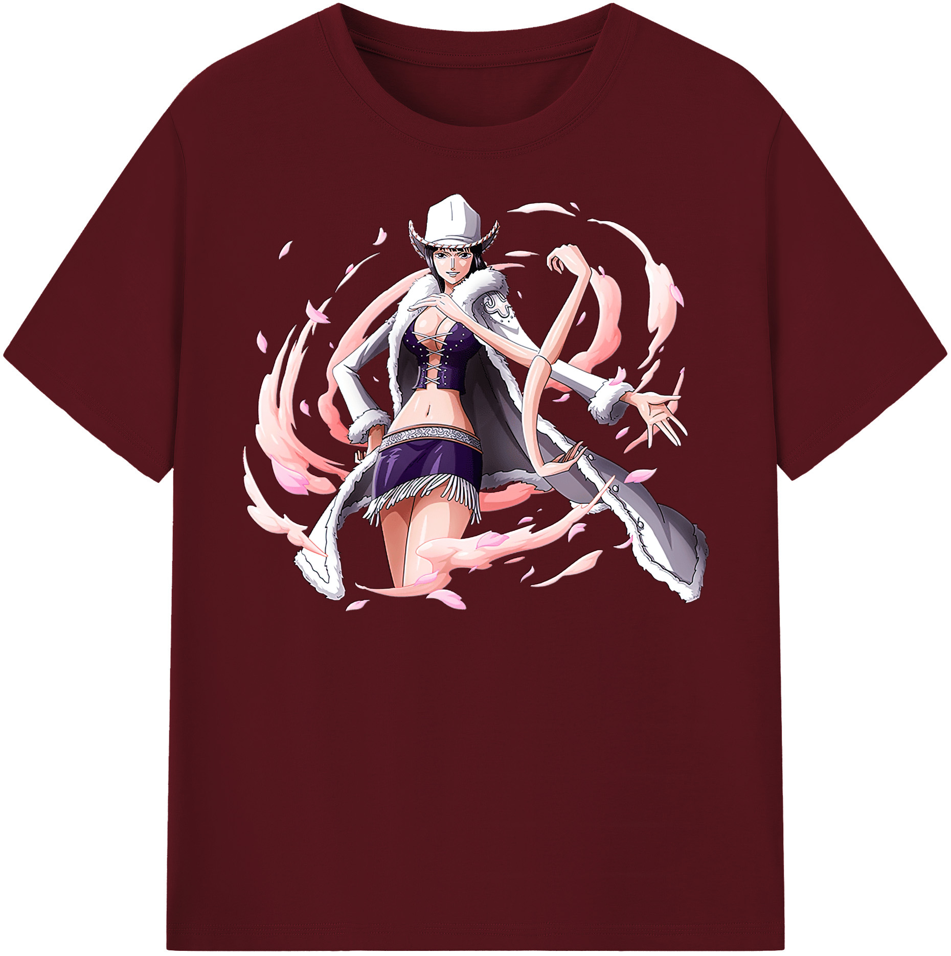 ワンピース ニコ・ロビン ONE PIECE Nico Robin 綿100％半袖Tシャツ（フロントプリント）